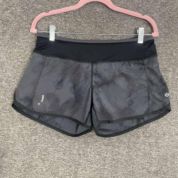 Lululemon‎ Speed Up Shorts Womens 6 Gray Running Gym Yoga - Picture 1 of 11